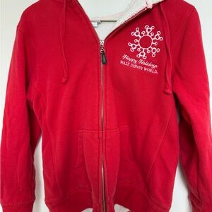 Walt Disney World Red 'Happy Holidays' Women’s Zip Hoodie